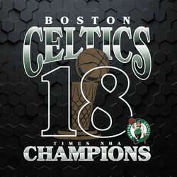 boston celtics 18 times nba champions png