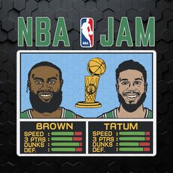 nba jam brown and tatum nba finals svg