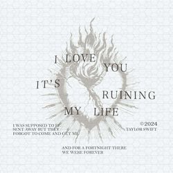 retro i love you it's ruining my life svg