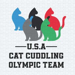usa cat cuddling olympic team svg