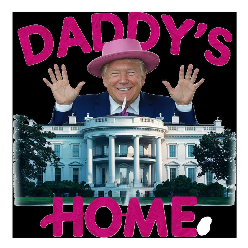 Only PNG File- Daddy's Home Trump White House PNG Pink Trump.jpg