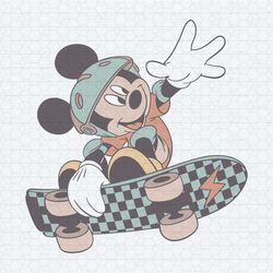 mickey skateboarding disney character svg
