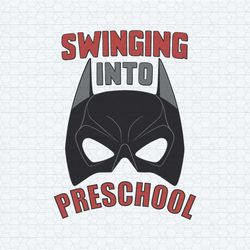 batman swinging into preschool svg