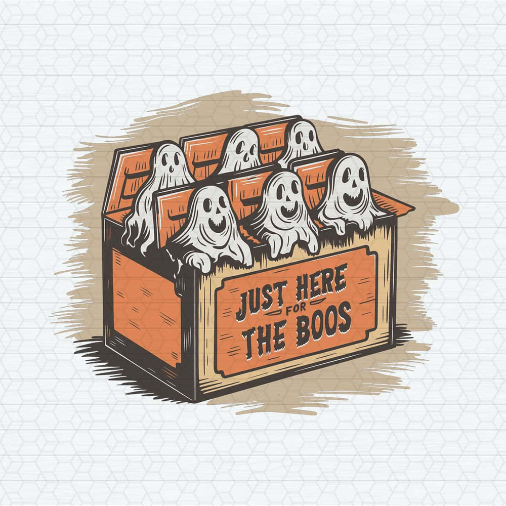 Here for the Boos Halloween 6 Pack Booze Ghost Beer SVG.jpg