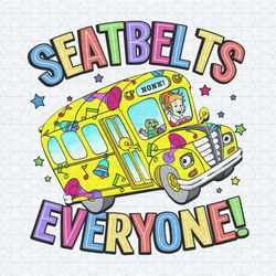 miss frizzle seatbelts everyone school bus png