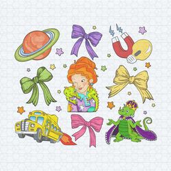 ms frizzle coquette bow teacher life png