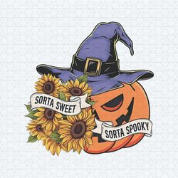 sorta sweet sorta spooky witchy pumpkin png