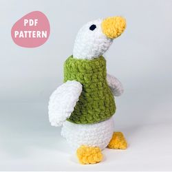 Plush goose crochet pattern pdf Amigurumi plush duck toy