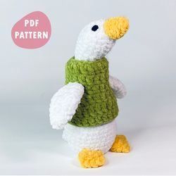 plush goose crochet pattern pdf amigurumi plush duck toy