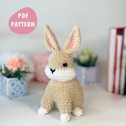 Plush bunny crochet pattern Amigurumi pattern plush rabbit toy