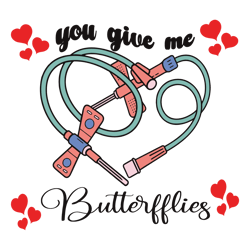 nurse valentine you give me butterflies svg