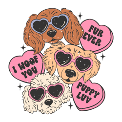 retro dog valentine i woof you svg