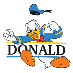 funny donald duck disney character svg