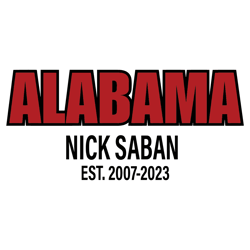 alabama nick saban coach est 2007 svg