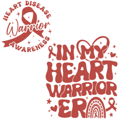 red ribbon in me heart warrior era svg
