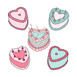 let them eat cake valentine heart svg