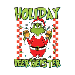 retro holiday beer meister svg