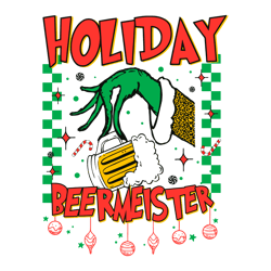 holiday beer meister grinch hand svg