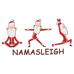 namasleigh yoga santa christmas svg