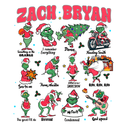 funny grinch zach bryan christmas albums png