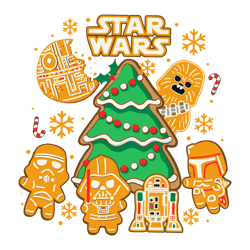 star wars gingerbread cookies christmas svg
