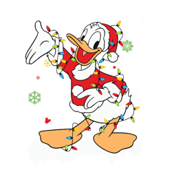 disney donald duck christmas lights svg