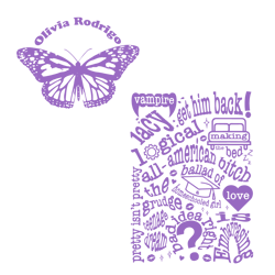 retro olivia rodrigo album guts svg