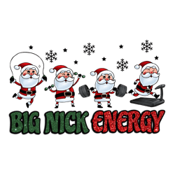 big nick energy santa claus gym png