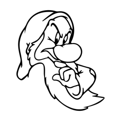 retro grumpy snow white svg