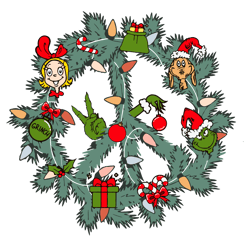 christmas wreath grinch friends svg