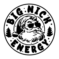big nick energy santa christmas tree svg