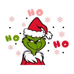 ho ho ho grinch christmas svg