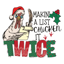 farm animal makin a list chicken it twice svg