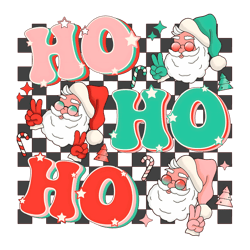 retro christmas ho ho ho santa png