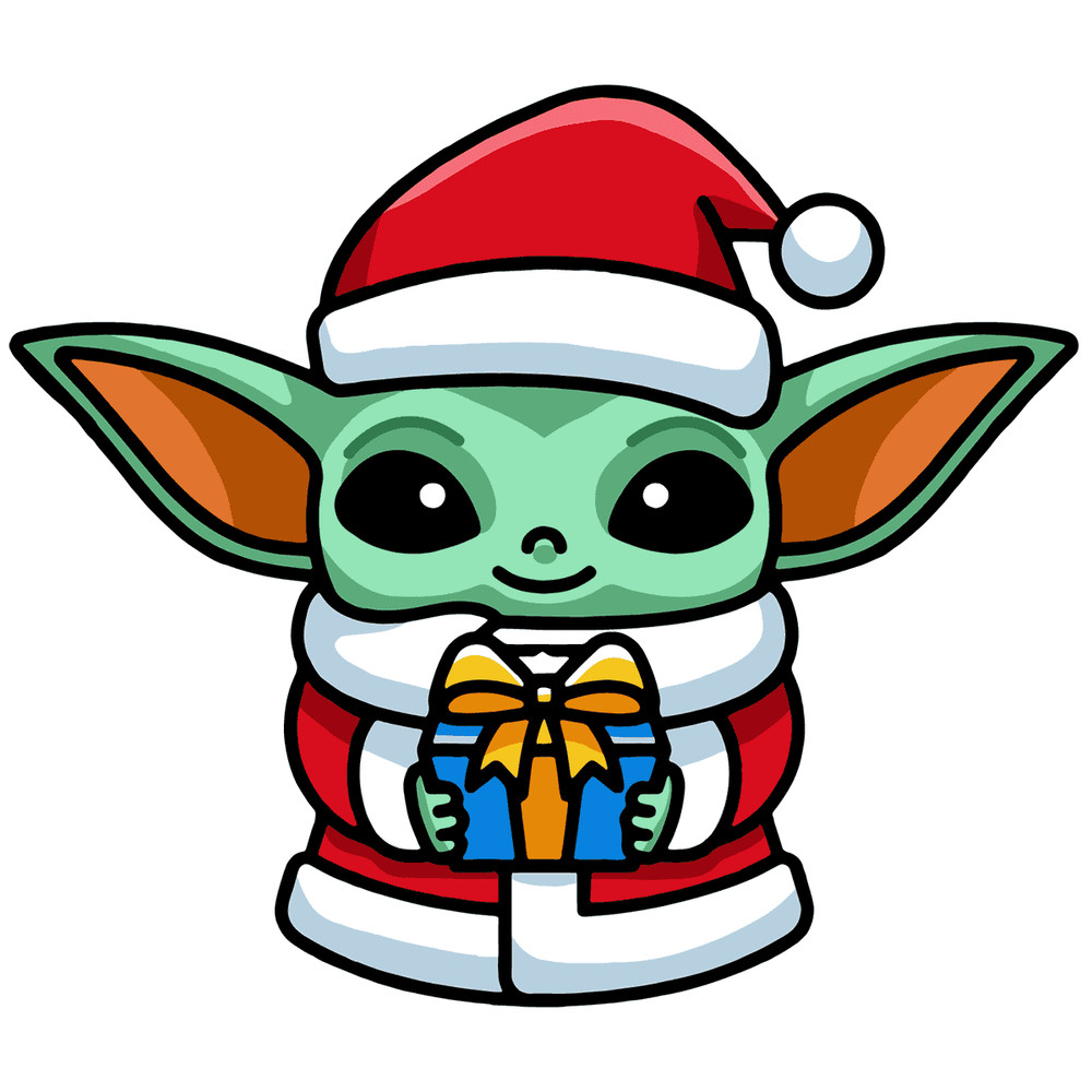 Baby Yoda Christmas Hat SVG.png