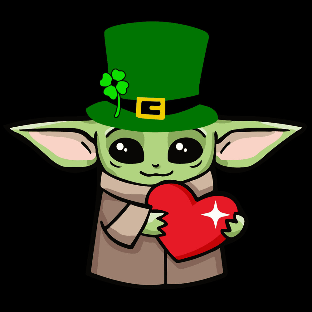Baby Yoda Hugging Heart St Patricks Day SVG.png