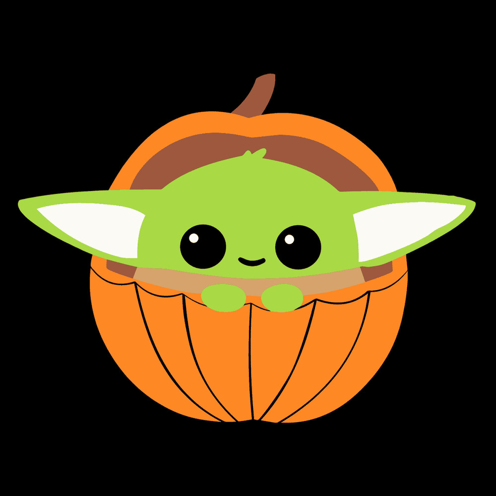 Baby Yoda In Pumpkin Halloween SVG - Halloween Party Art.png