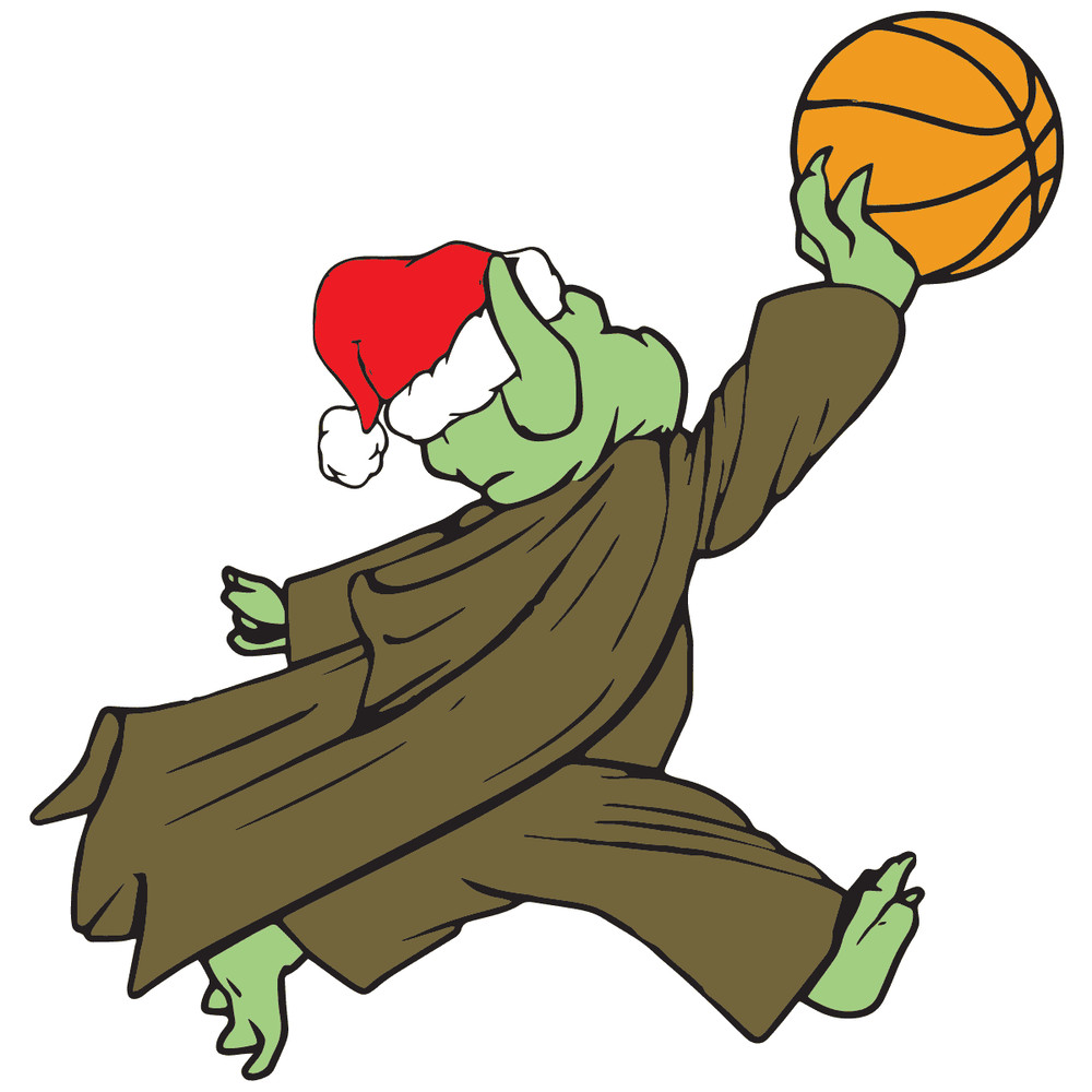 Baby Yoda Playing Basketball Merry Christmas SVG.png