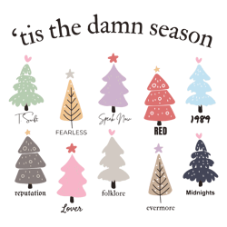 Swift Xmas Tis The Damn Season Christmas Tree SVG File