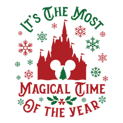 it's the most magical time of the year mouse cartoon castle svg file