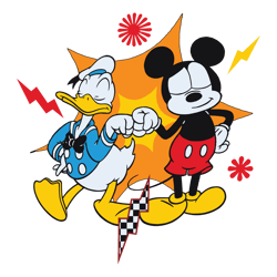 mouse cartoon and duck sleep svg design file