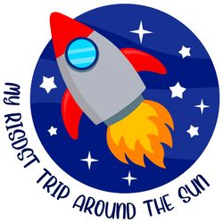 my 1st trip around the sun rocket svg png birthday svg