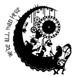 alice in wonderland svg were all mad here svg