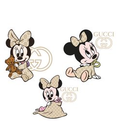 disney baby minnie mouse gucci bundle svg png brand svg gucci logo svg