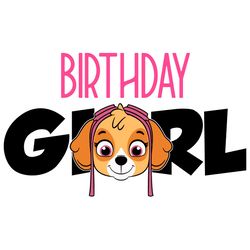 birthday girl skye svg paw patrol party skye head logo svg birthday girl svg
