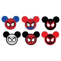 Spiderman Mickey Mouse Head Ears SVG Disney Spider Verse SVG Spiderman SVG