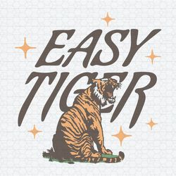 Vintage Easy Tiger Roar Animal SVG