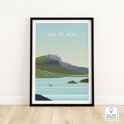 isle of skye print poster | scotland wall art | scottish home decor artwork | unframed isle of skye gift idea