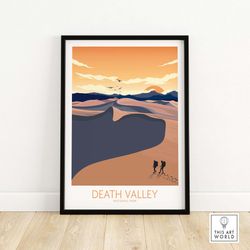 death valley national park poster | art print | wall art | travel poster | home decor gift