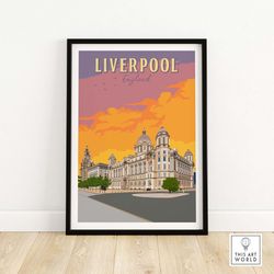 liverpool poster | wall art | vintage art print | unframed artwork | home decor gift idea